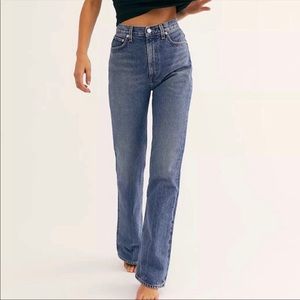 AGOLDE Cotton Blue Denim High Waisted Vintage Flare Jeans Pants Size 29 or US 8
